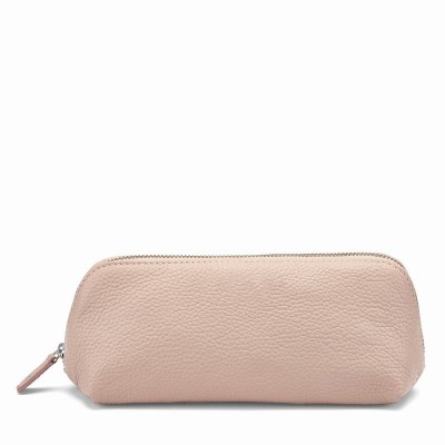 Calf leather Cosmetics Brush Case genuine leather makeup pencil case