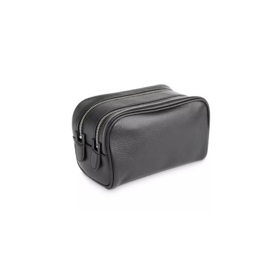 Premium quality portable Waterproof Genuine Leather Custometic Travel Organizer makeup case Toiletry Bag for men & women